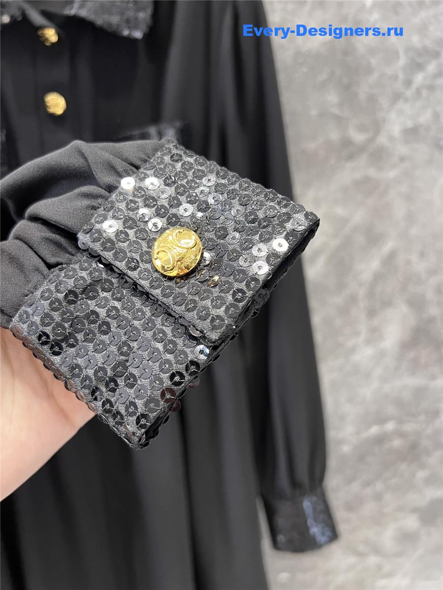 Ce1i*e spangle collar black dress
