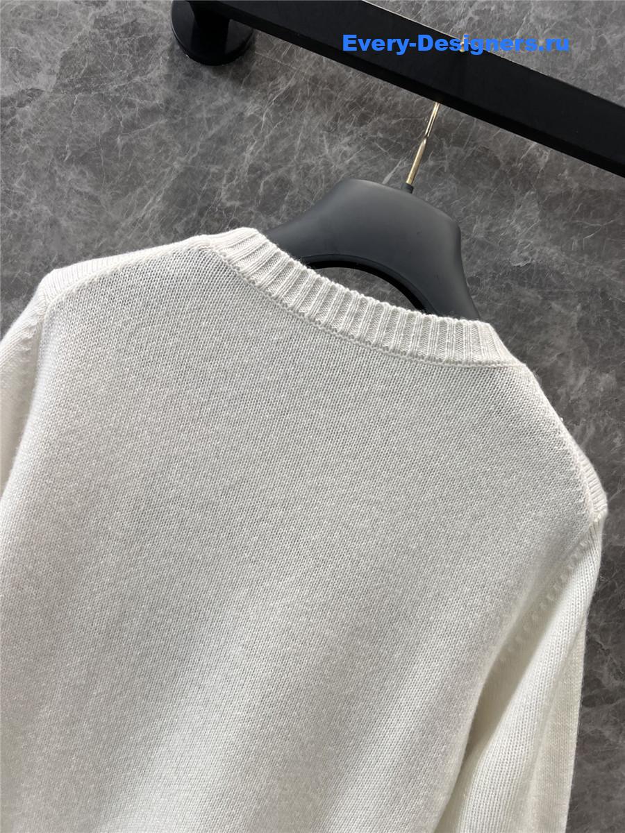 D10r butterfly print knitted short-sleeved top