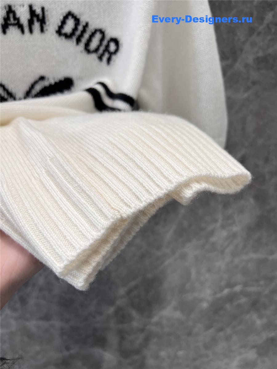 D10r butterfly print knitted short-sleeved top