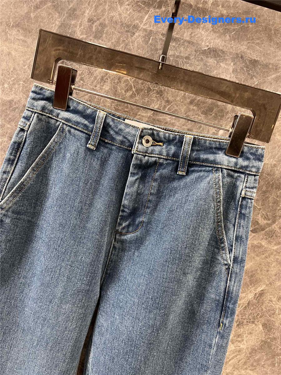 L0ew* anagram wide-leg jeans in blue