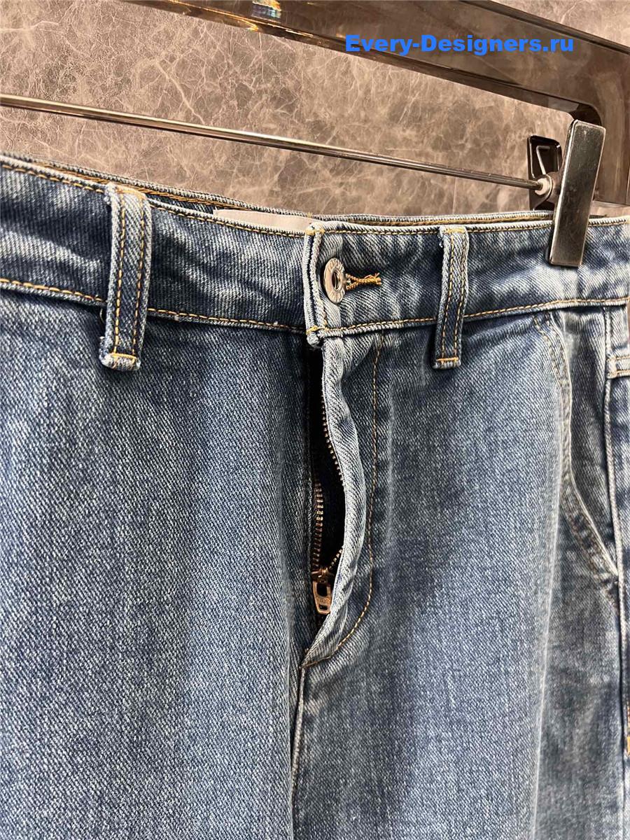 L0ew* anagram wide-leg jeans in blue