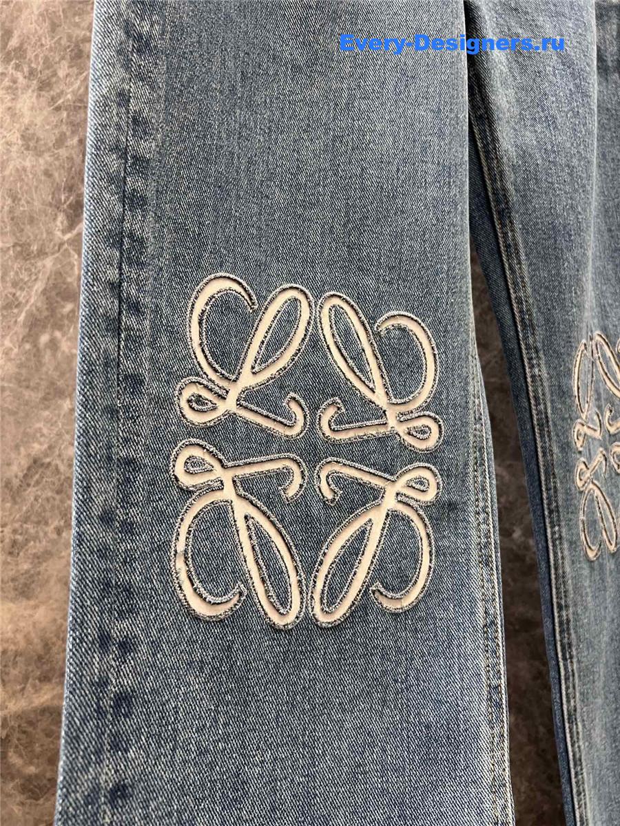 L0ew* anagram wide-leg jeans in blue