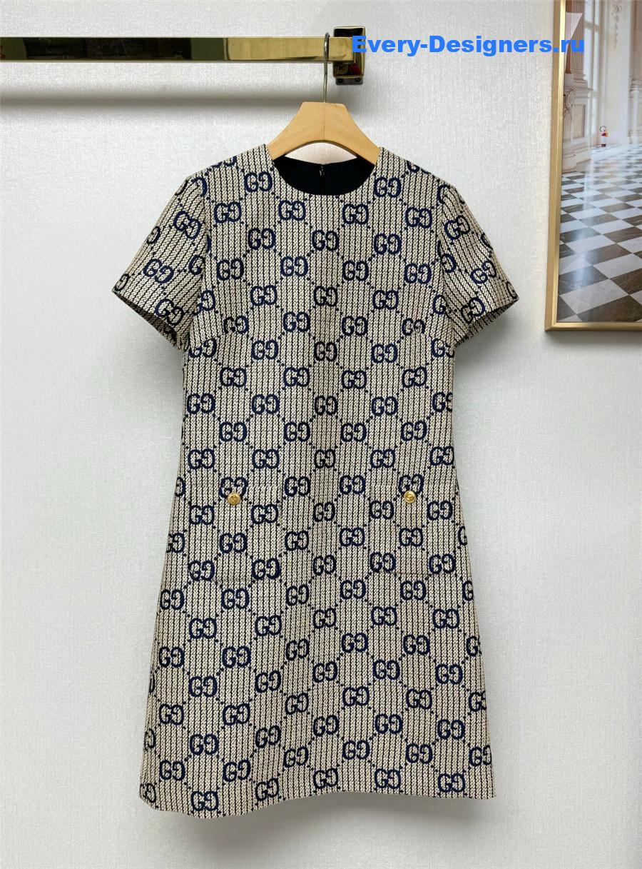 Gvc*1 gg-jacquard wool dress