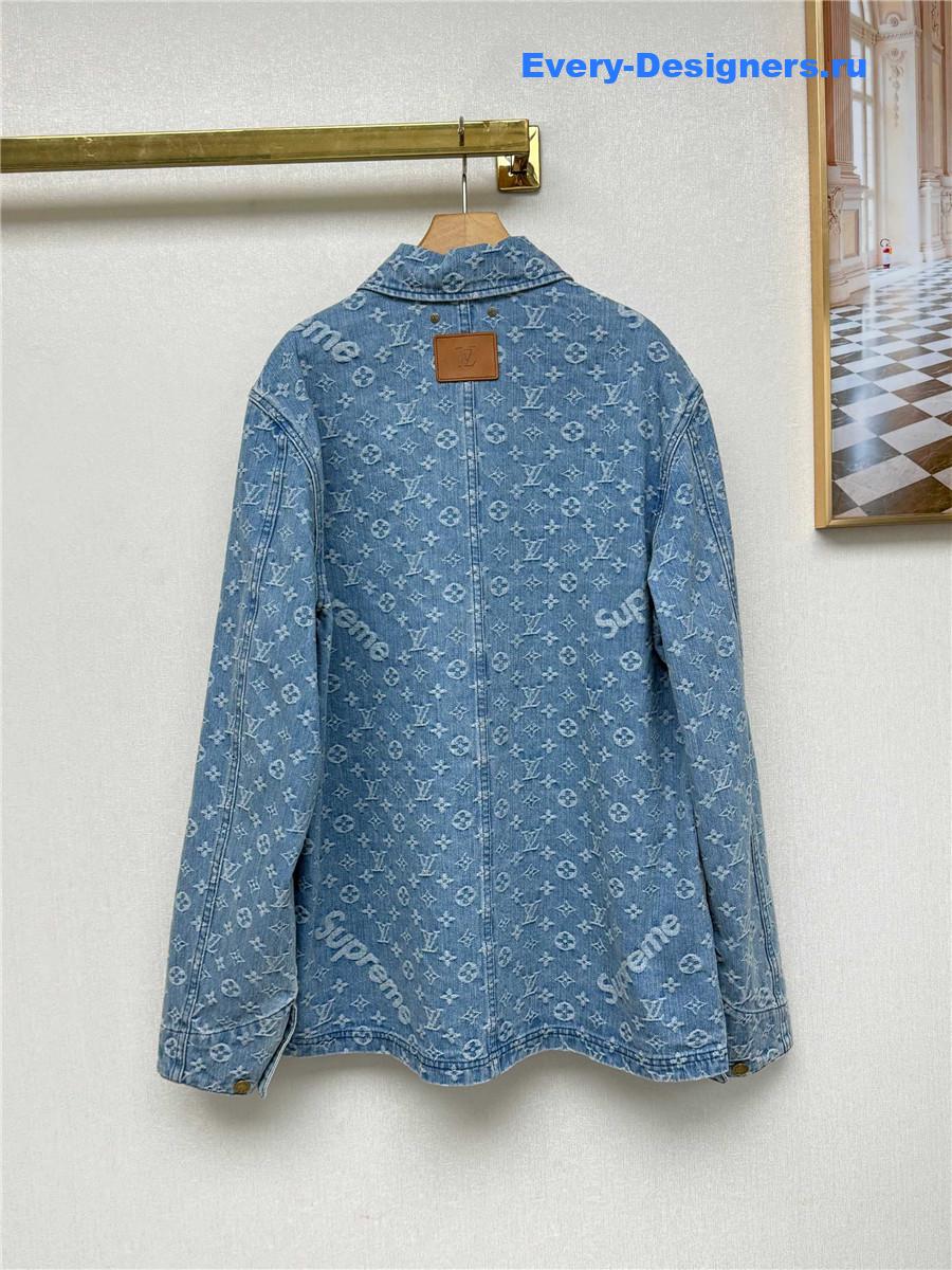 l0vis Vvtt0n svp*me monogram denim jacket