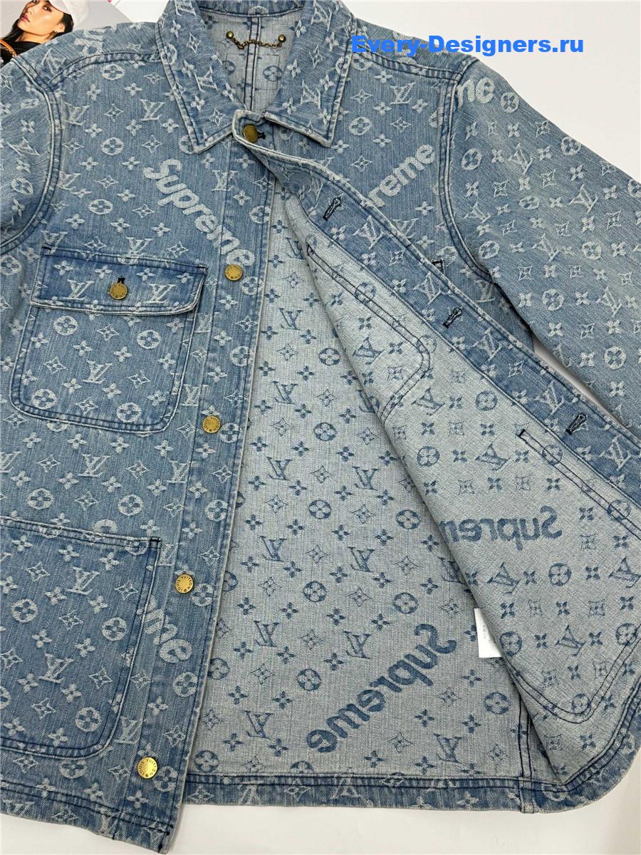 l0vis Vvtt0n svp*me monogram denim jacket