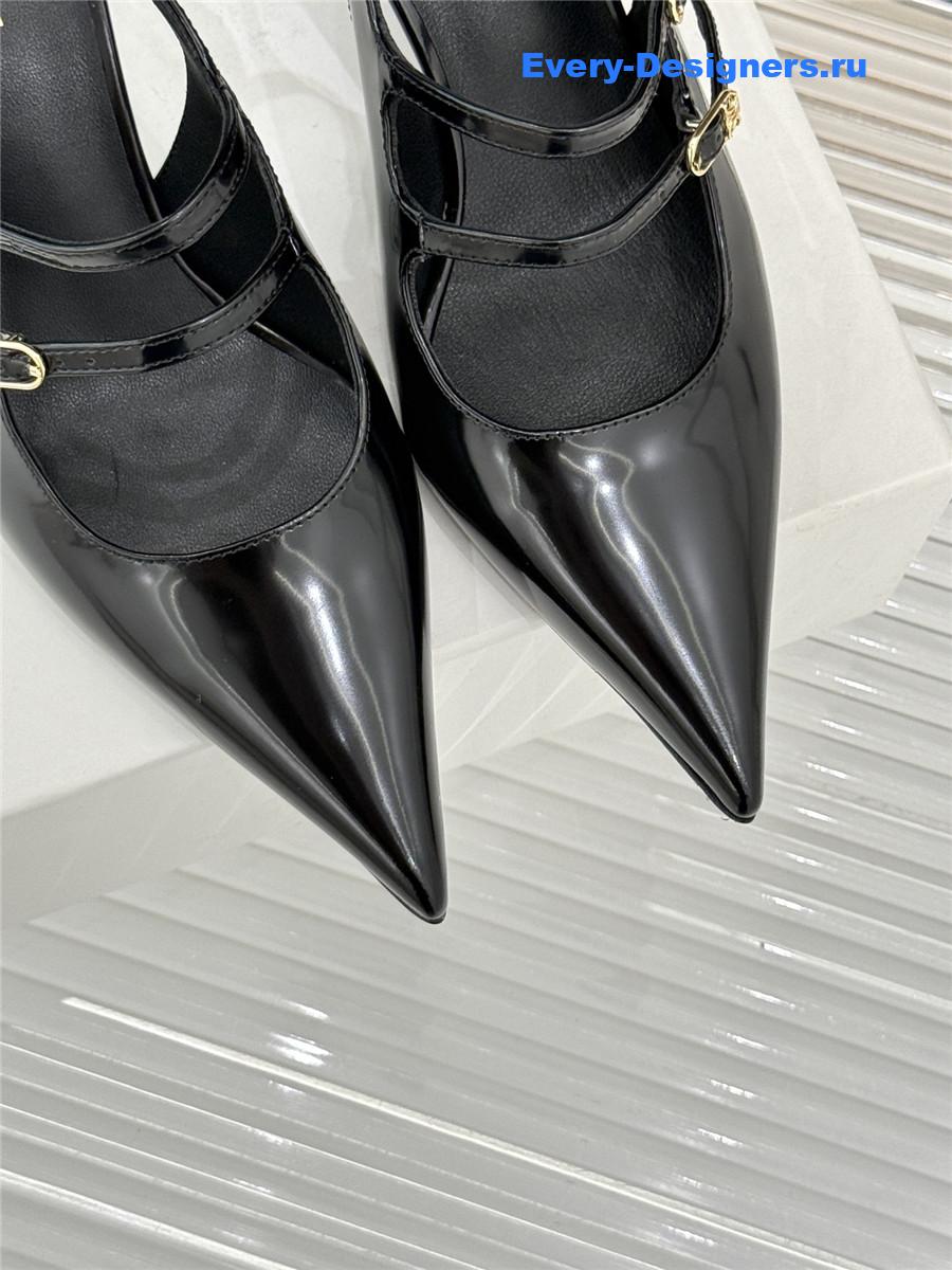 Ce1i*e patent leather slingback pumps