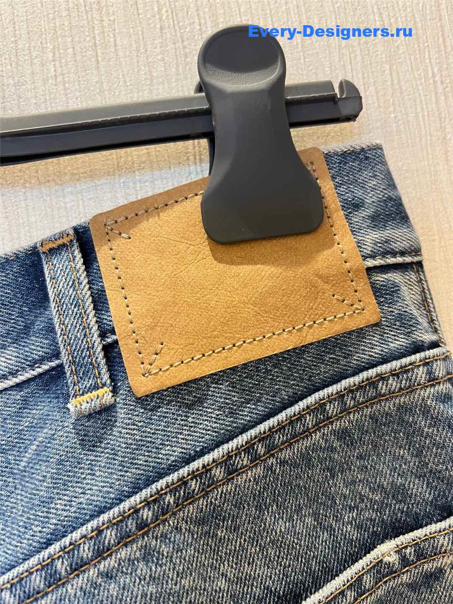 Ce1i*e blue straight washed jeans