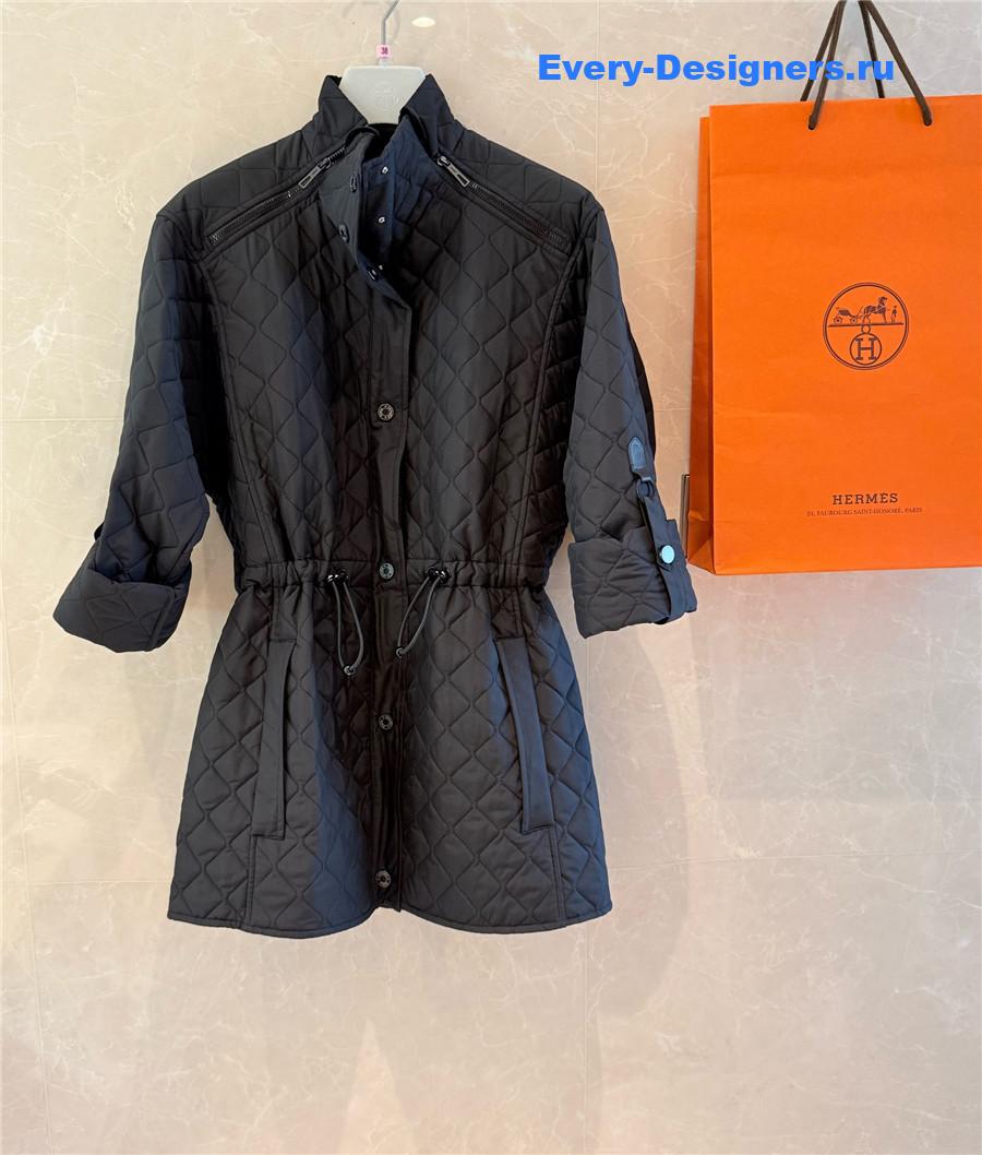 H**me5 black quilted cotton barn jacket