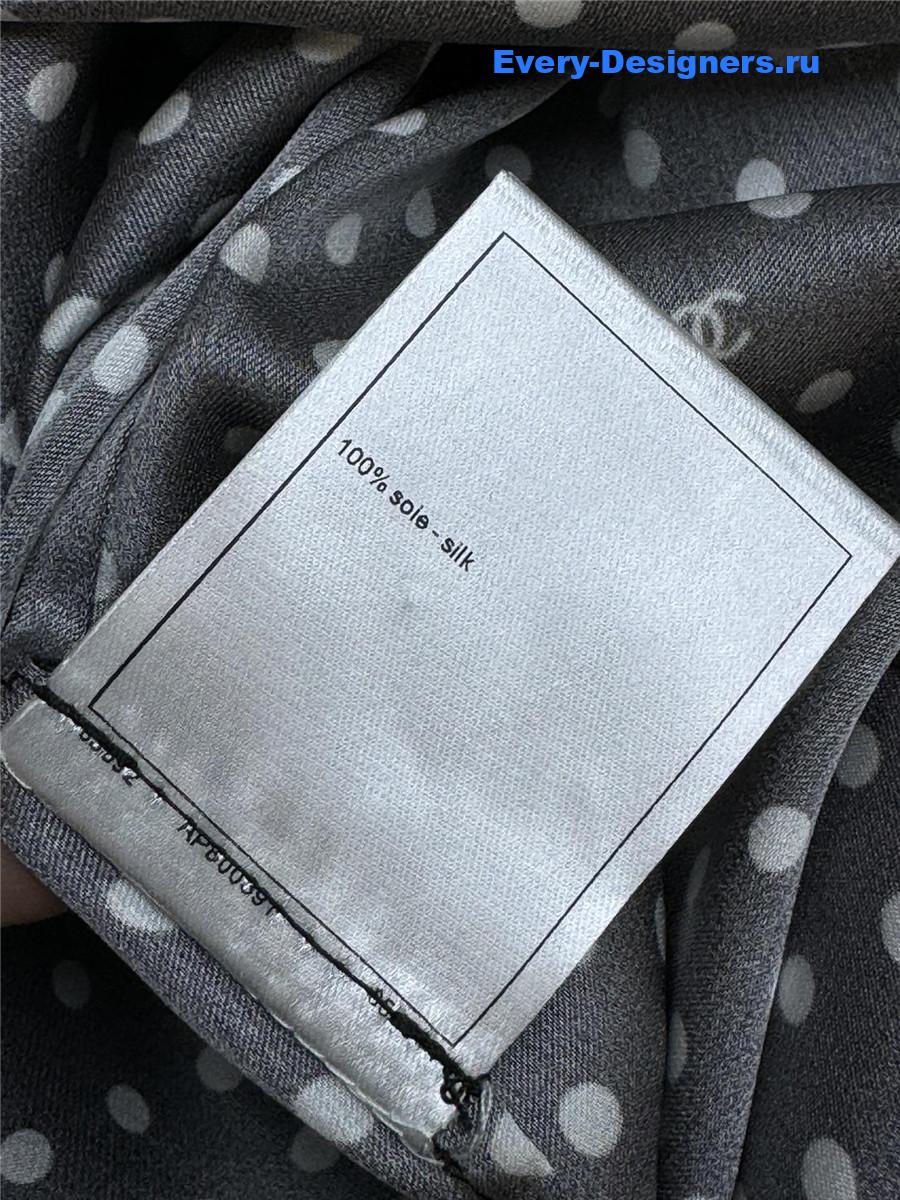 Ch**el black white polka dot silk pants