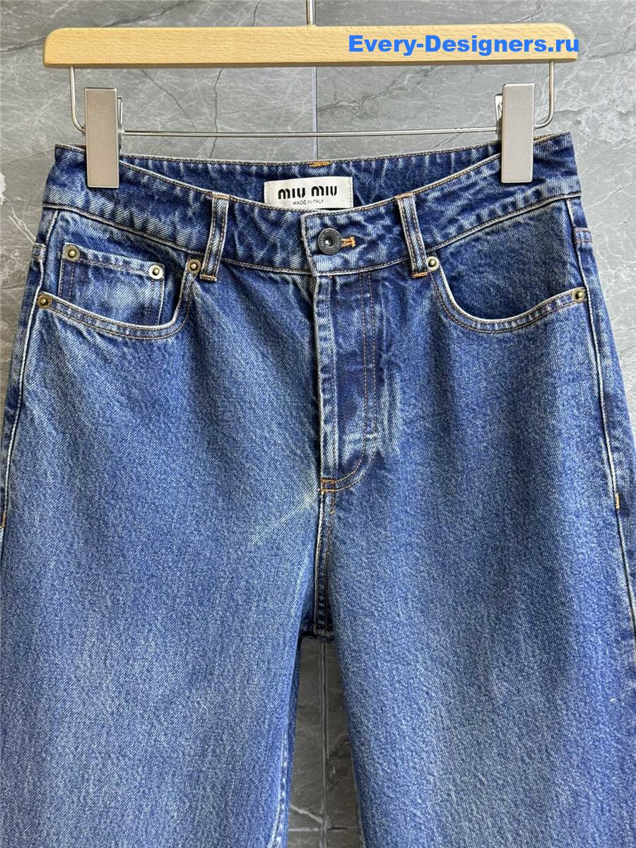 Miu Miu High Waist Navy Jeans