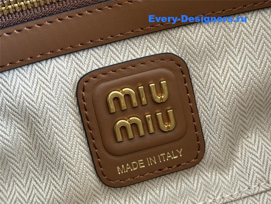 Miu Miu Beau Tote Bag Brown