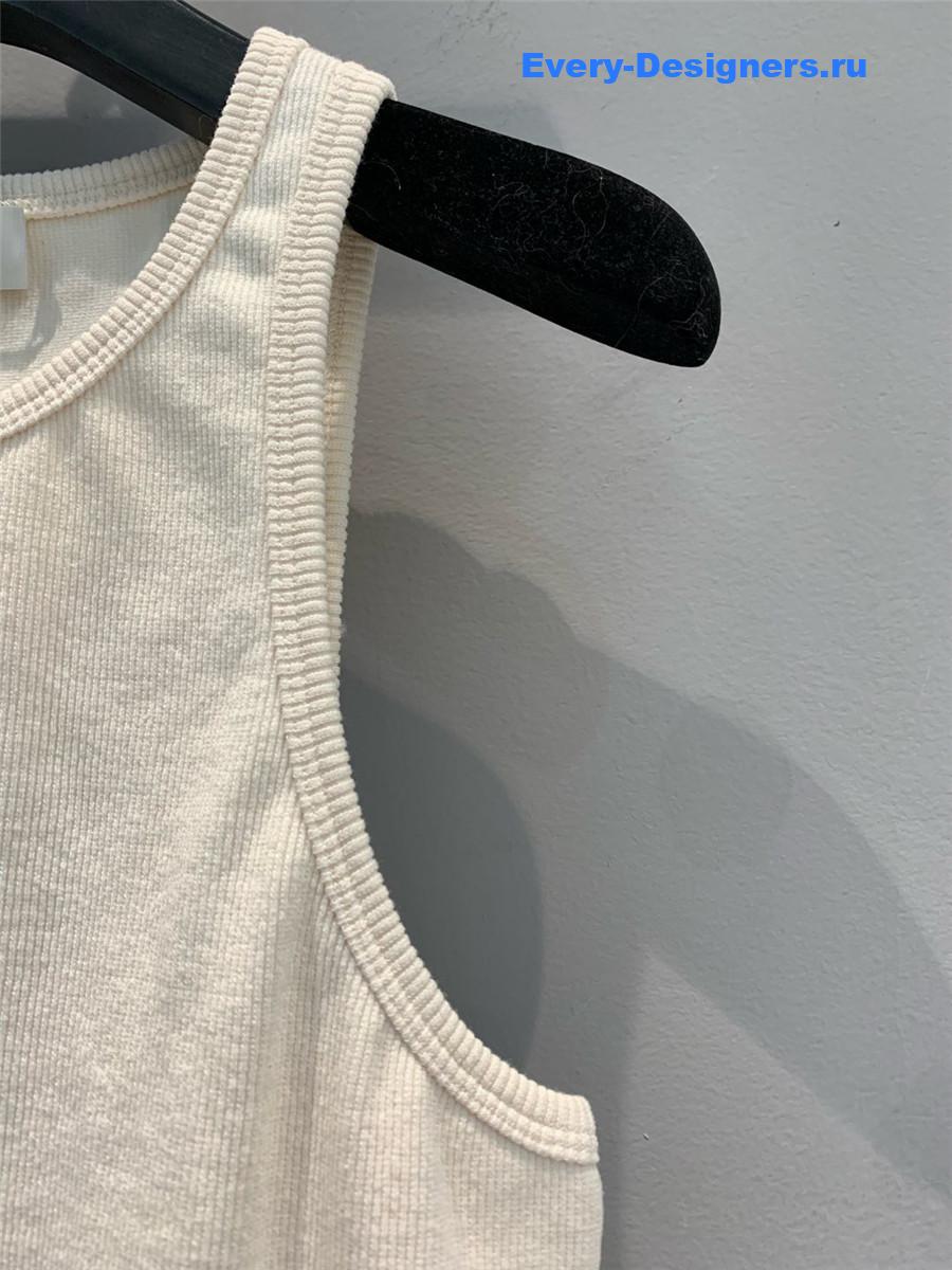 Miu Miu Rhinestone Beaded Lettering Vest