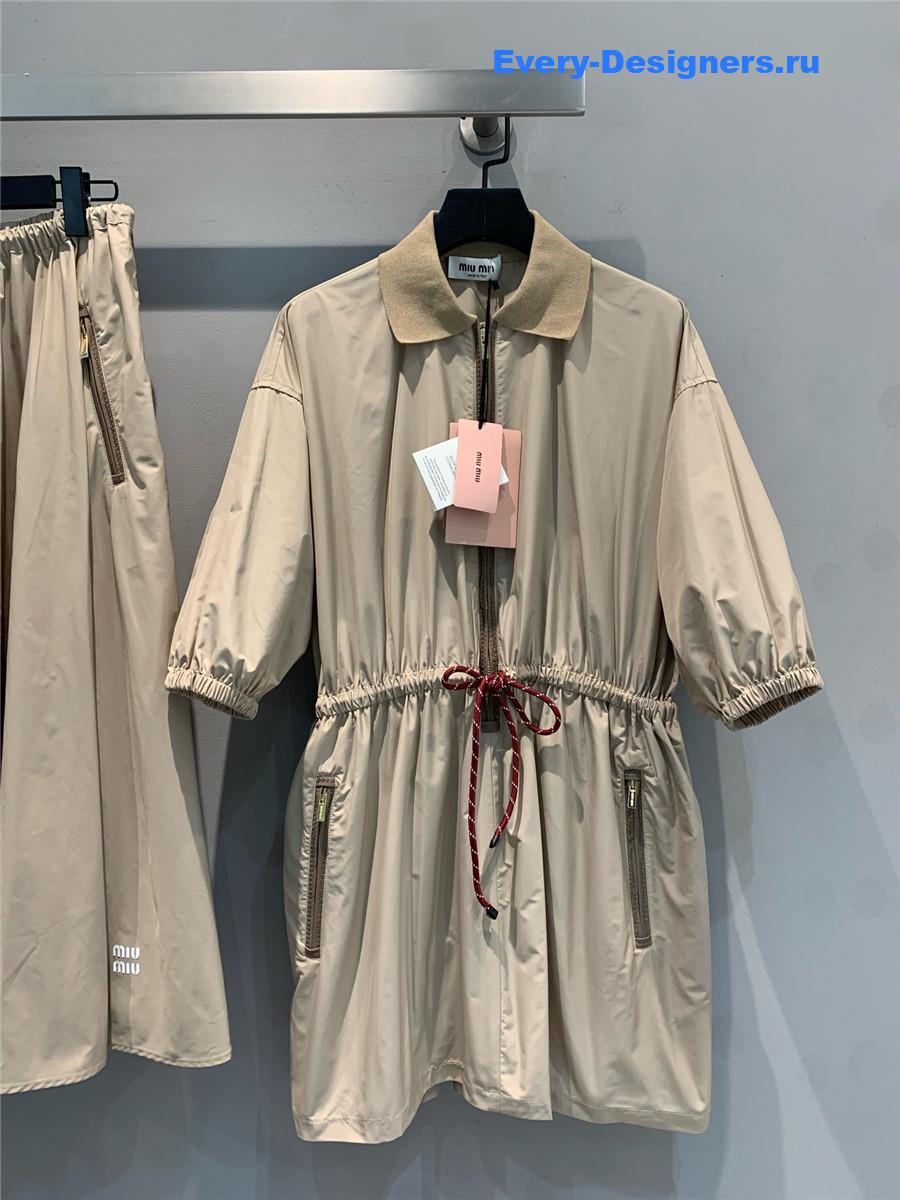 Miu Miu Cord Technical Fabric Dress