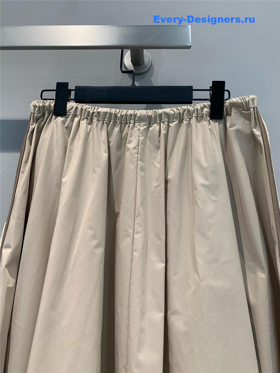 Miu Miu Clay Grey Technical Fabric Skirt