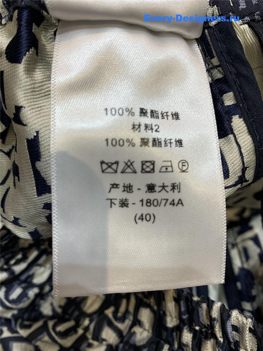 D10r blue oblique elastic cuff trousers