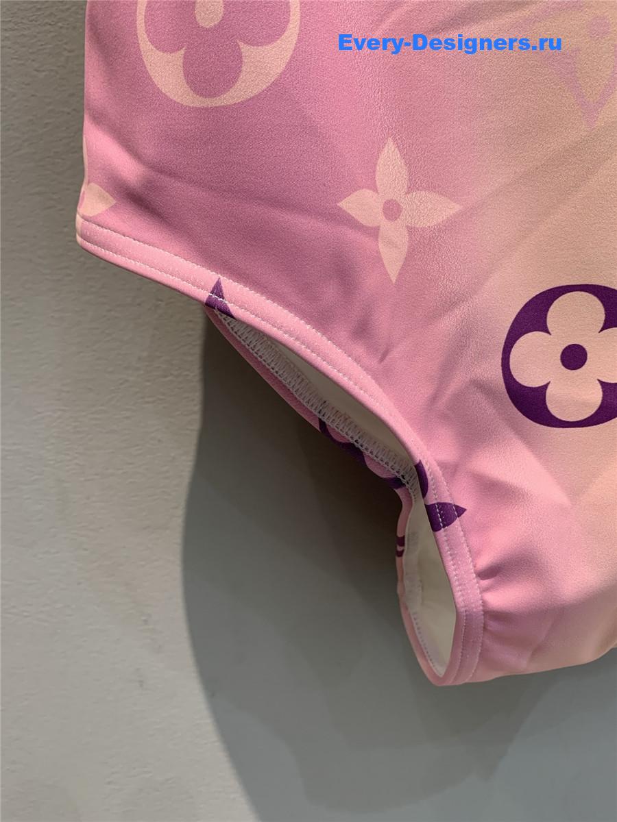 l0vis Vvtt0n monogram gradient cut-out one-piece swimsuit