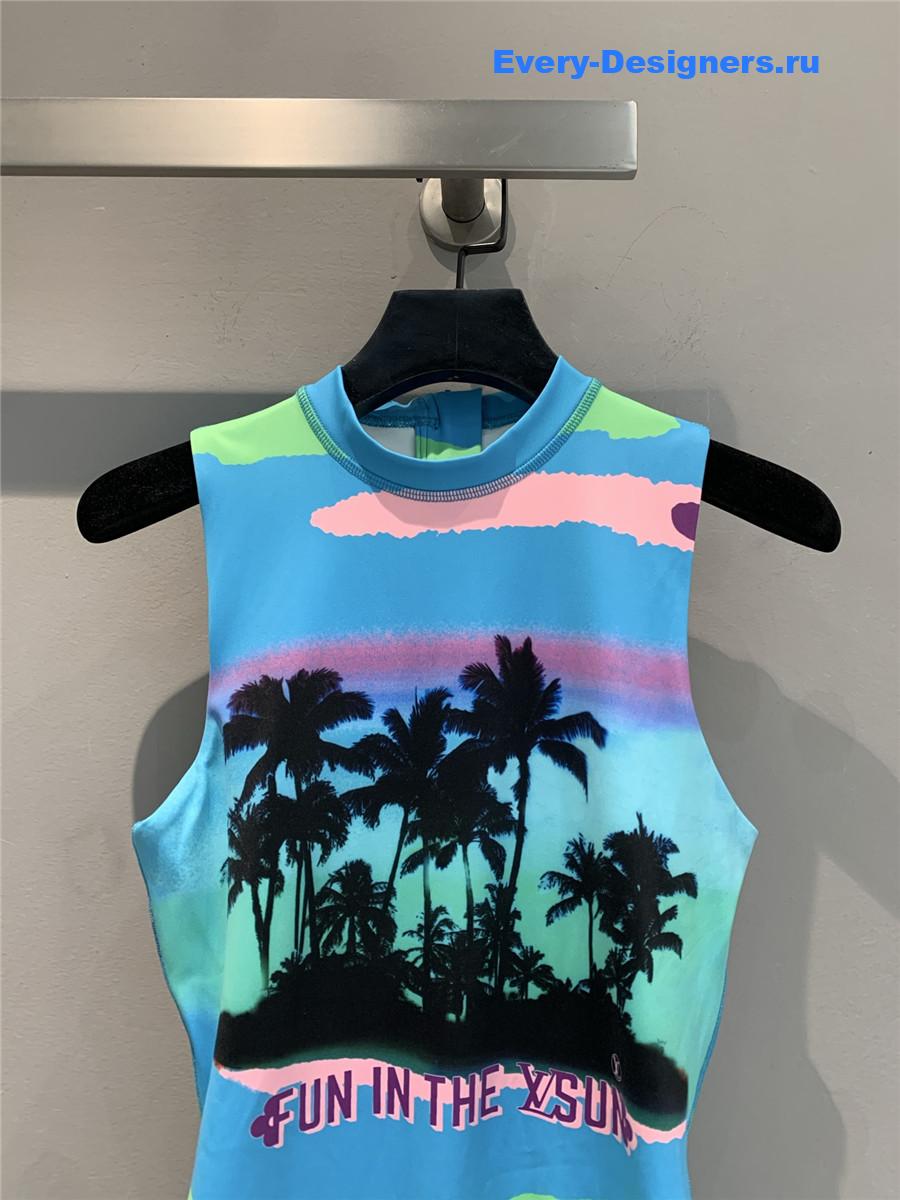 l0vis Vvtt0n palm tree one-piece swimsuit