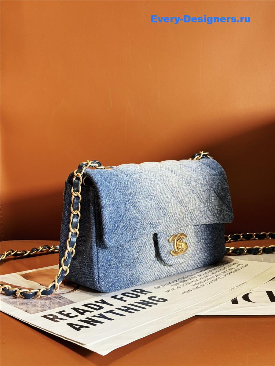 Ch**el denim cf flap bag