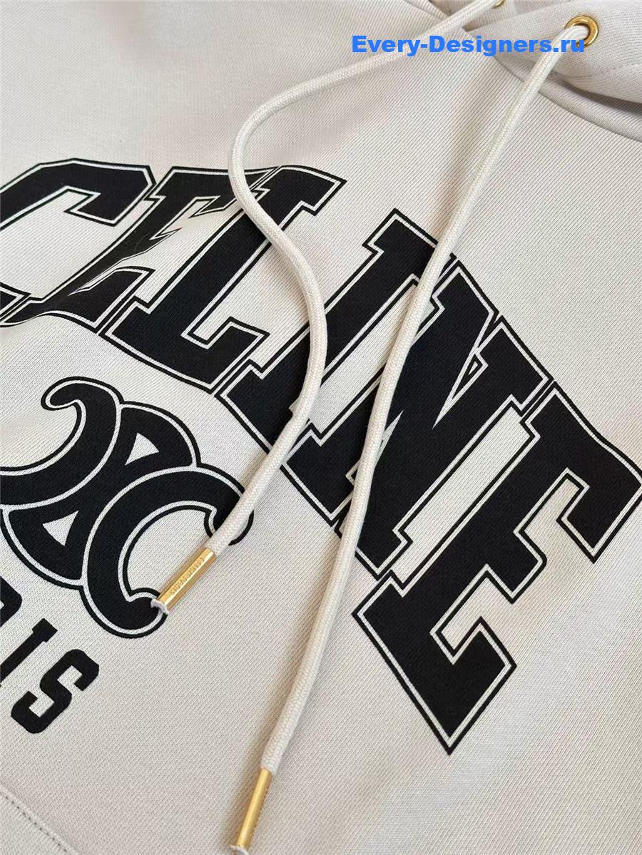 Ce1i*e lettering printed hooded sweatshirt