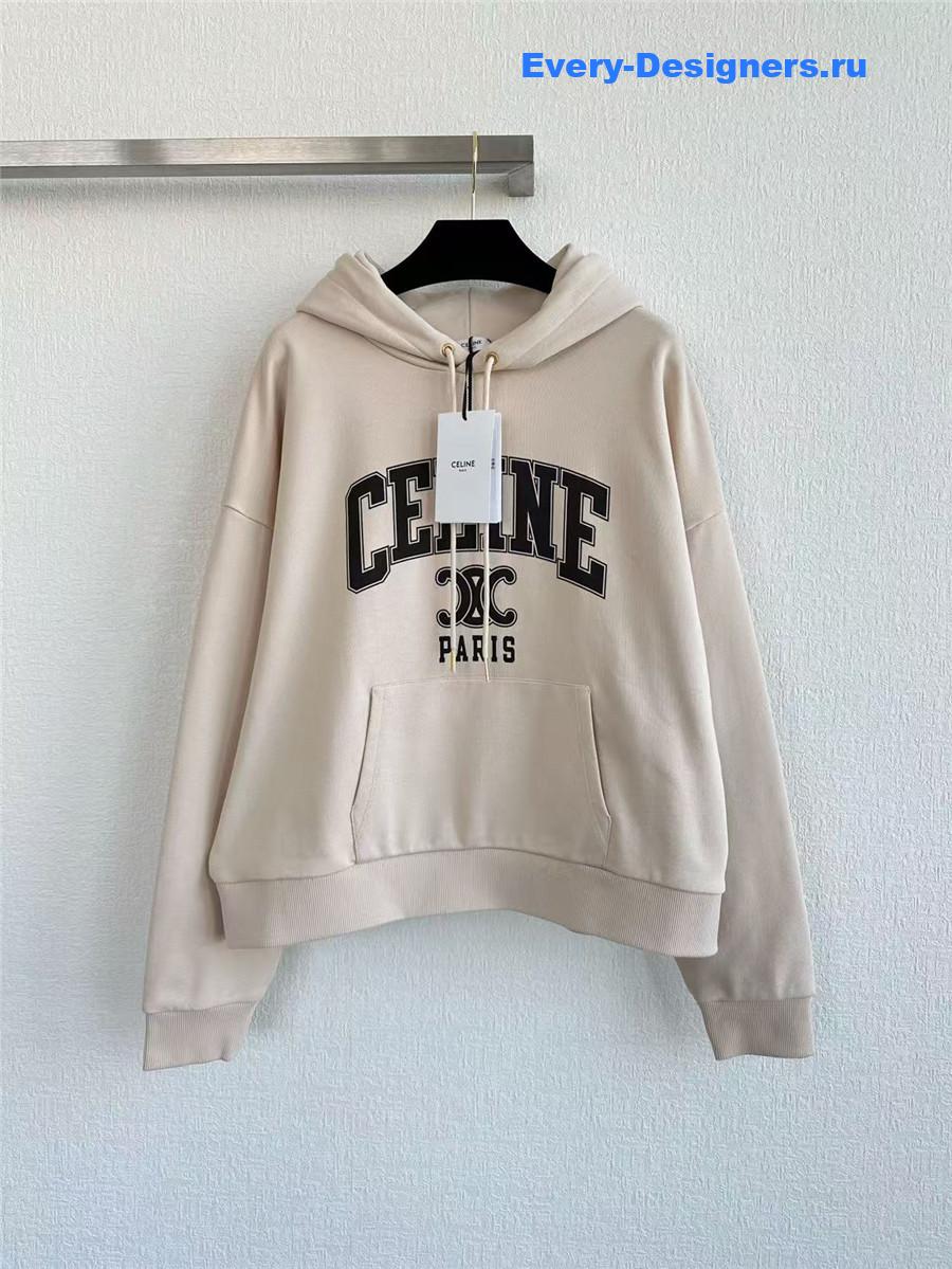 Ce1i*e lettering printed hooded sweatshirt