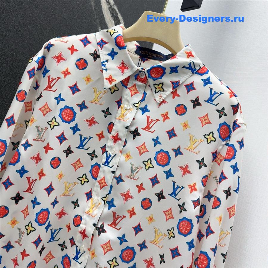 l0vis Vvtt0n rainbow monogram shirt