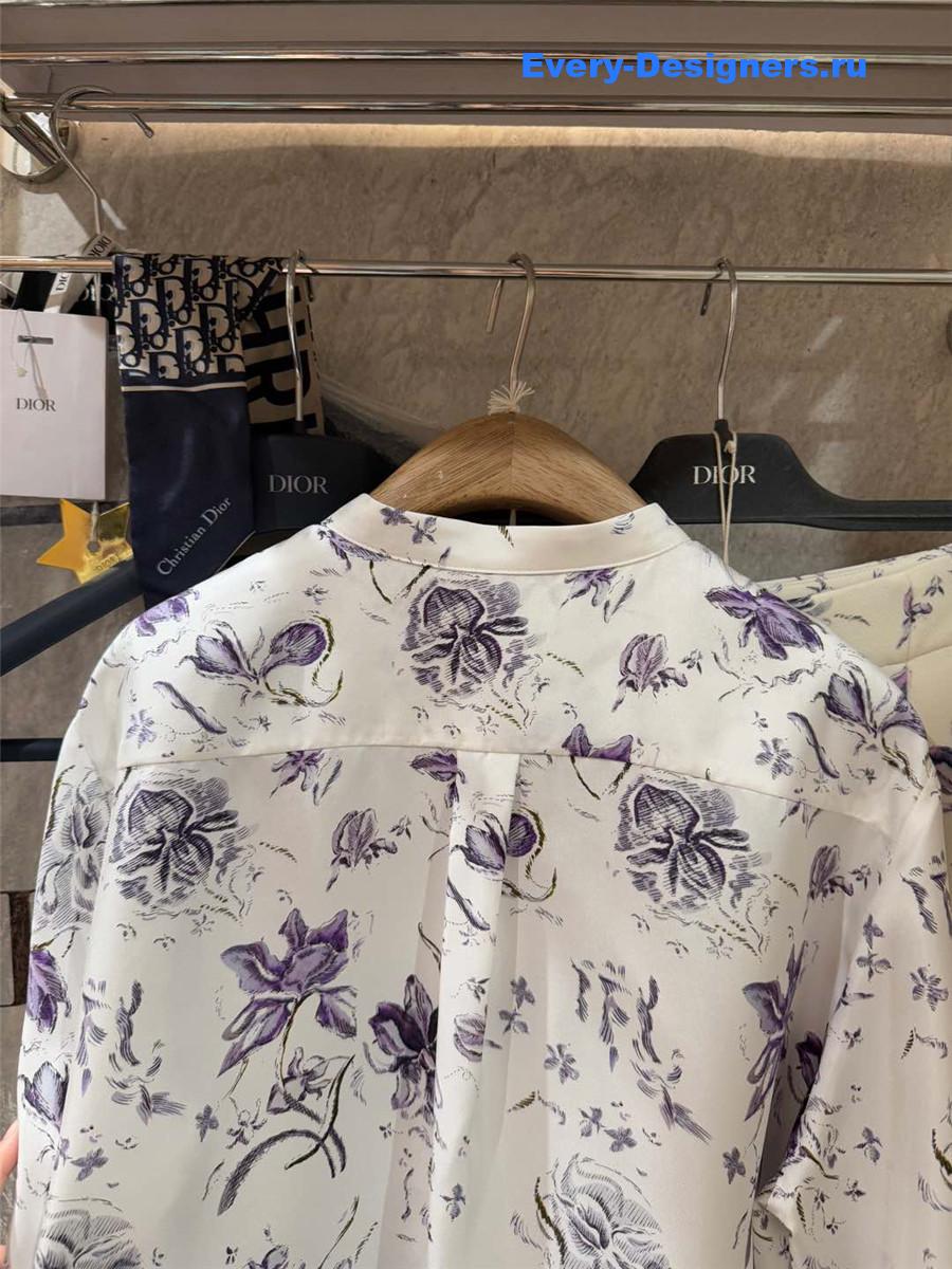 D10r cd purple floral silk shirt