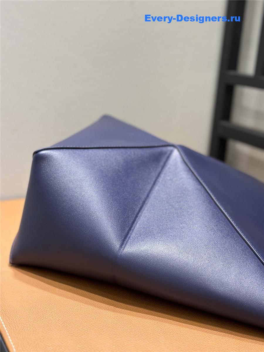 L0ew* puzzle fold convertible medium leather tote blue