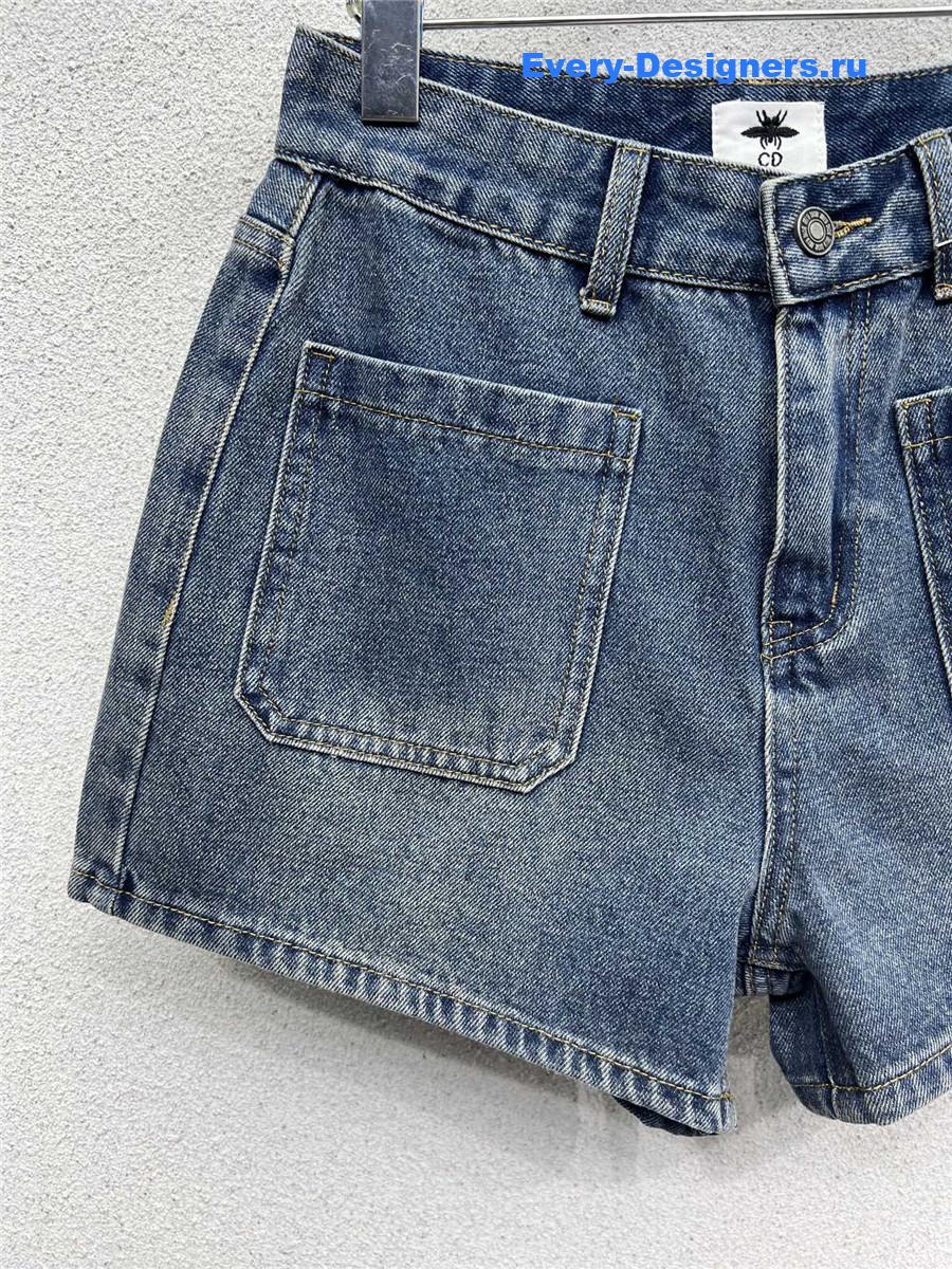 D10r miss blue denim shorts