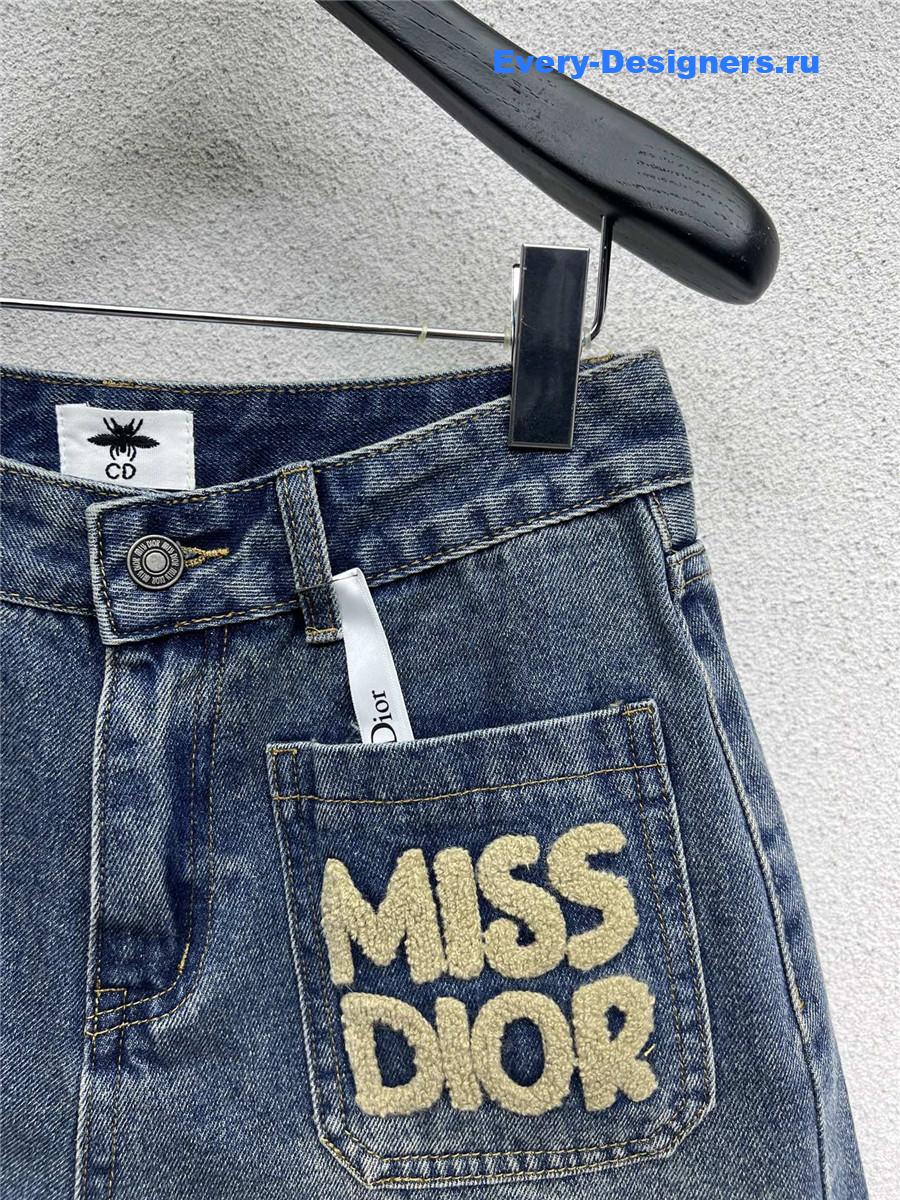 D10r miss blue denim shorts