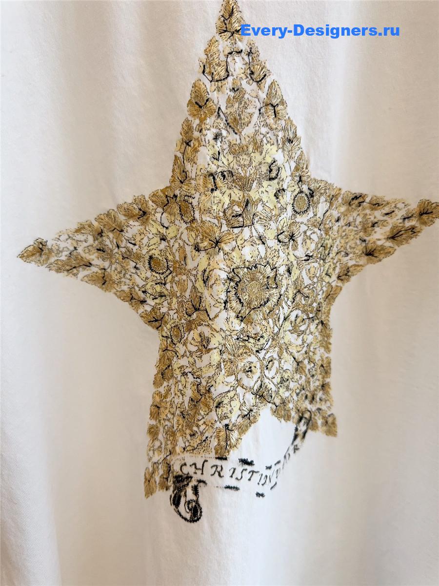 D10r pentagram embroidered t-shirt