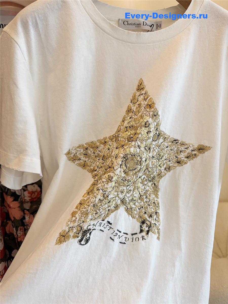 D10r pentagram embroidered t-shirt