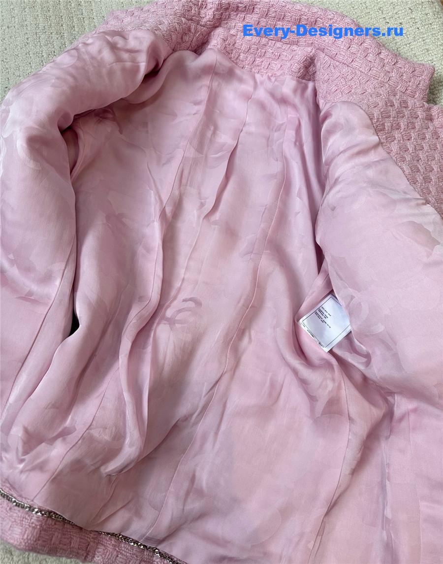 Ch**el pink women’s wool tweed jacket