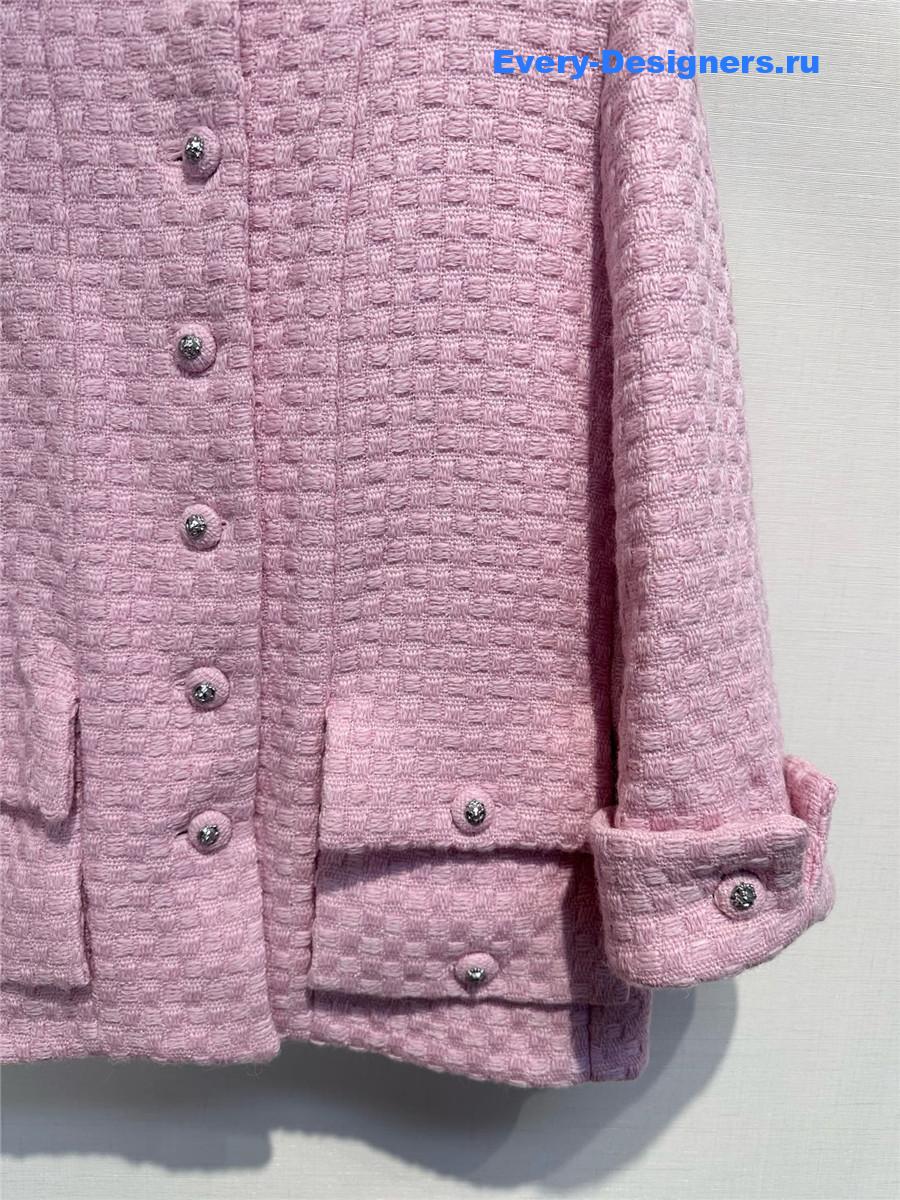 Ch**el pink women’s wool tweed jacket