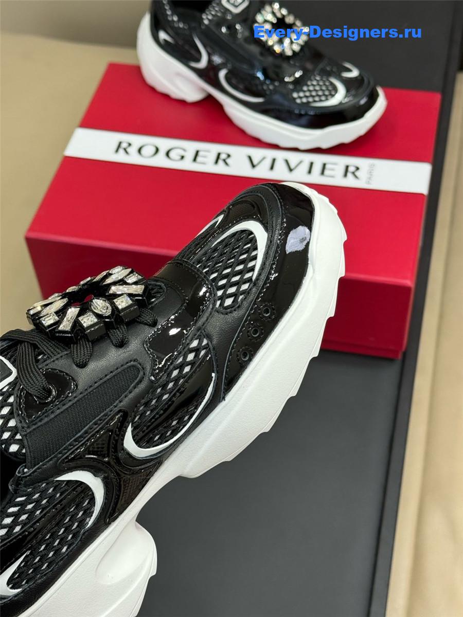 Roger Vivier Viv on the Run Black Sneakers