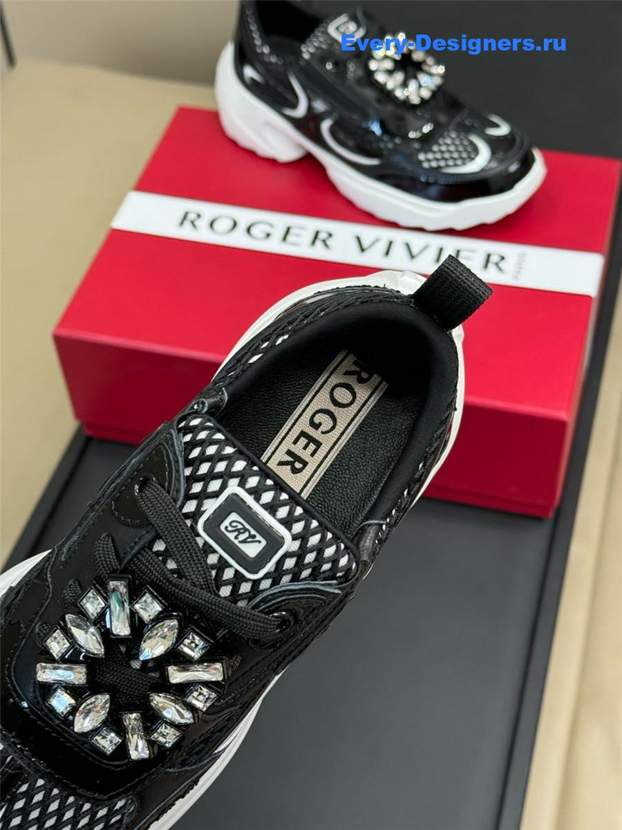 Roger Vivier Viv on the Run Black Sneakers