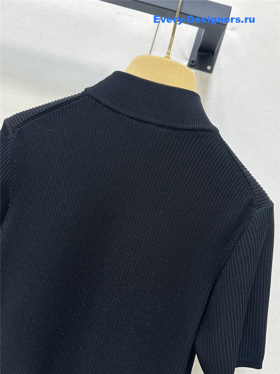 Miu Miu Embroidery Knitted Short Sleeves