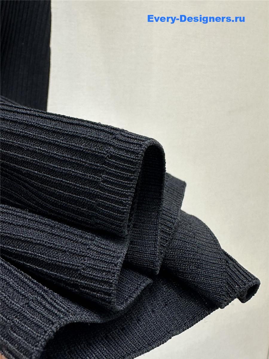 Miu Miu Embroidered Logo Knitted Dress