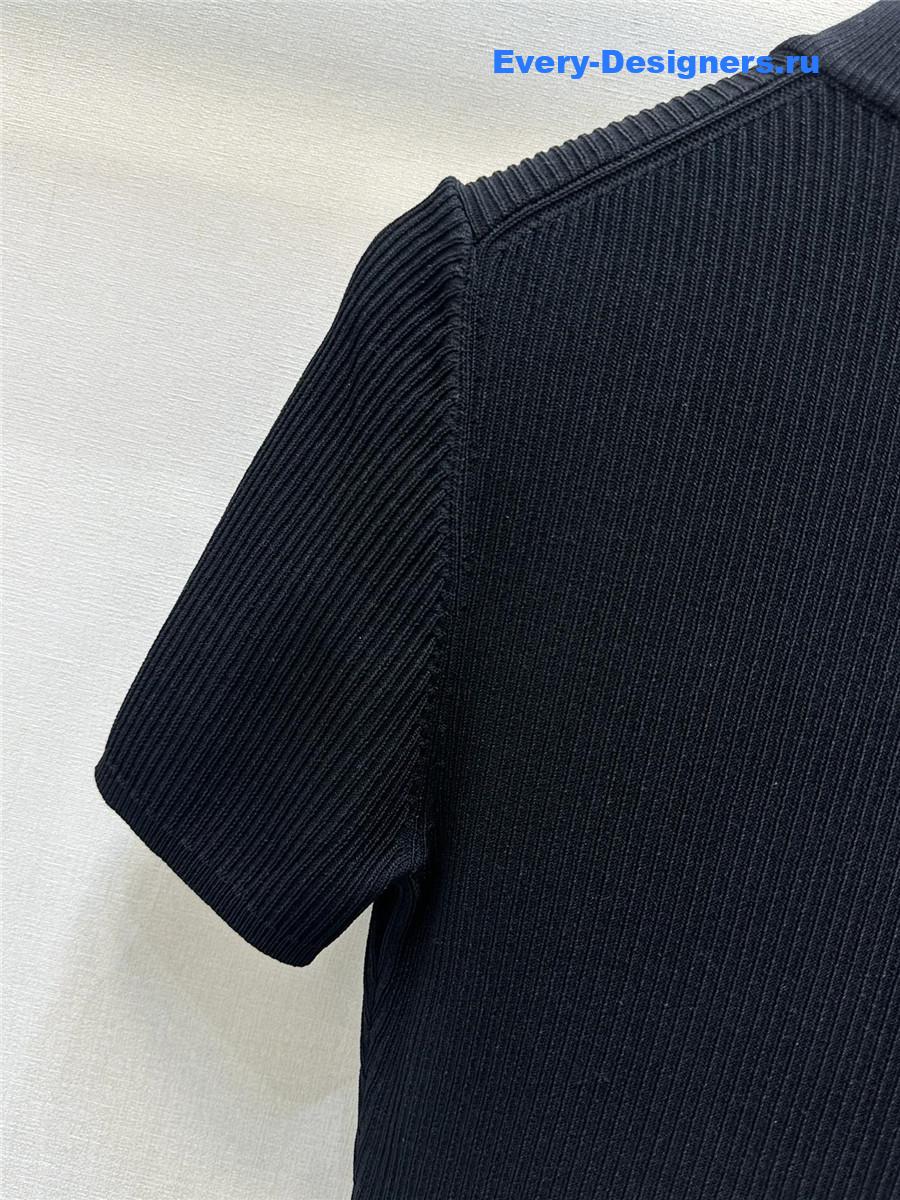 Miu Miu Embroidered Logo Knitted Dress