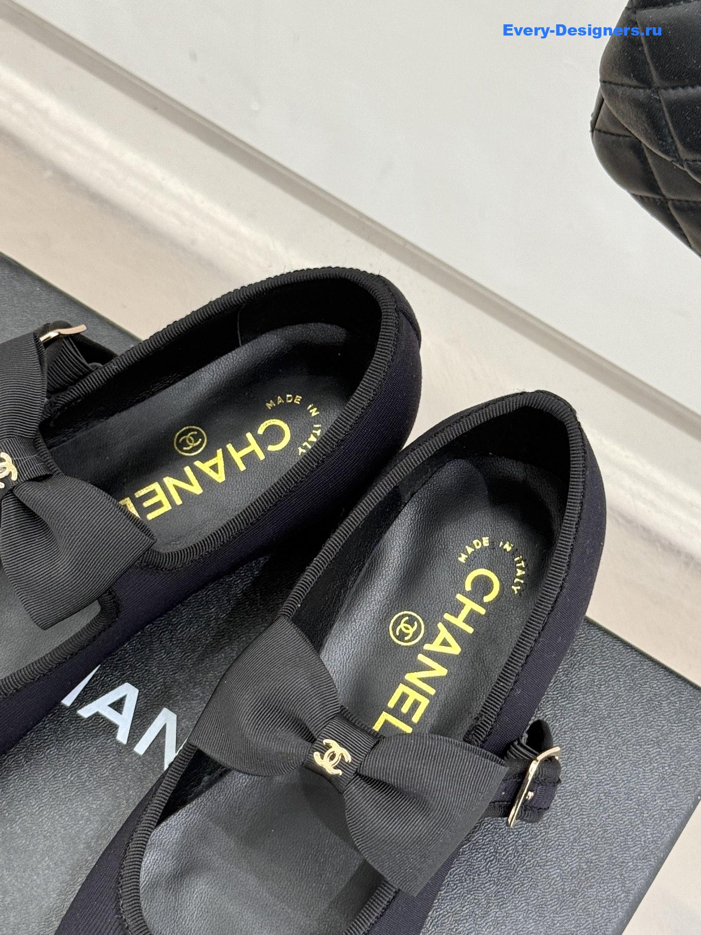 Ch**el black bow mary janes