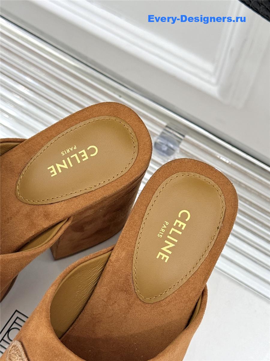 Ce1i*e elena platform slippers brown