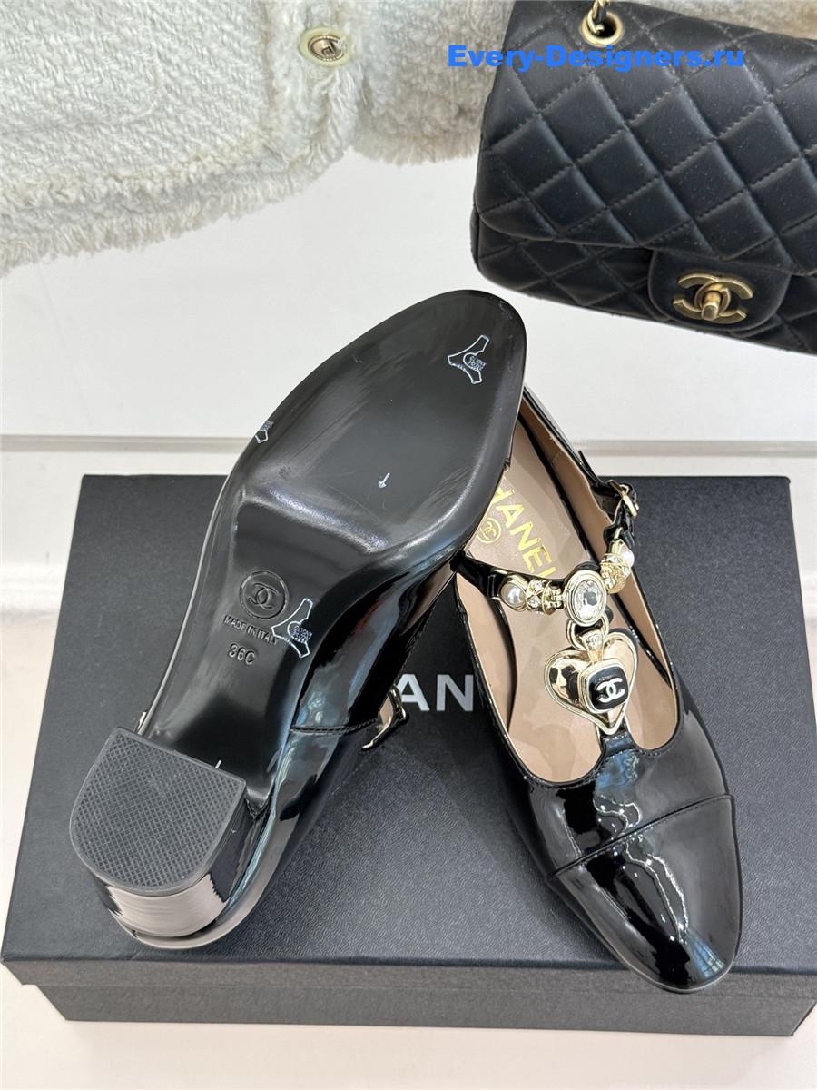 Ch**el chunky heels mary jane pumps