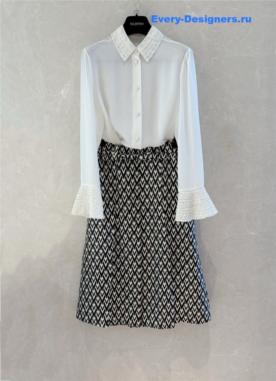 Va1e*ntin0 lace silk shirt