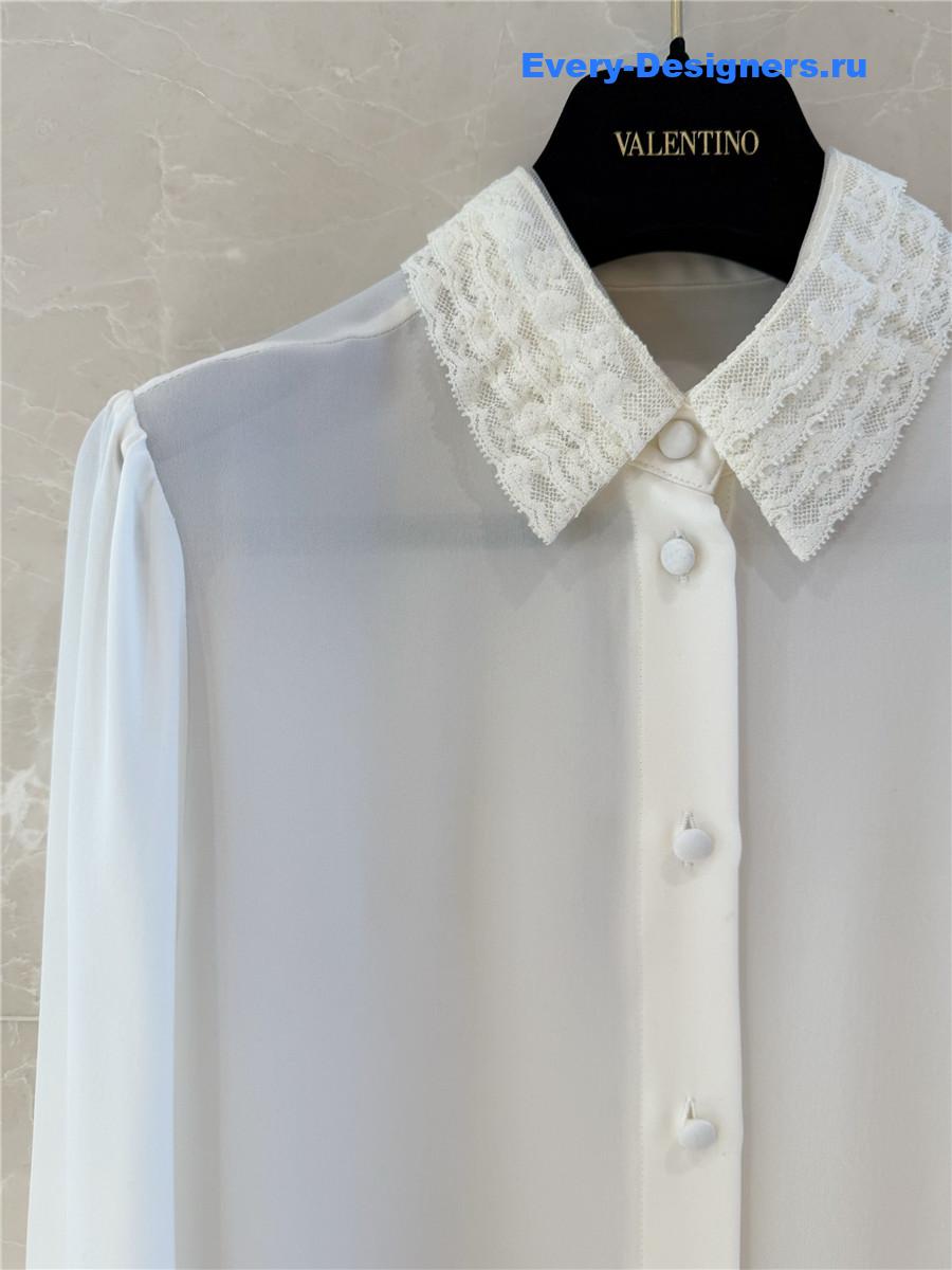 Va1e*ntin0 lace silk shirt