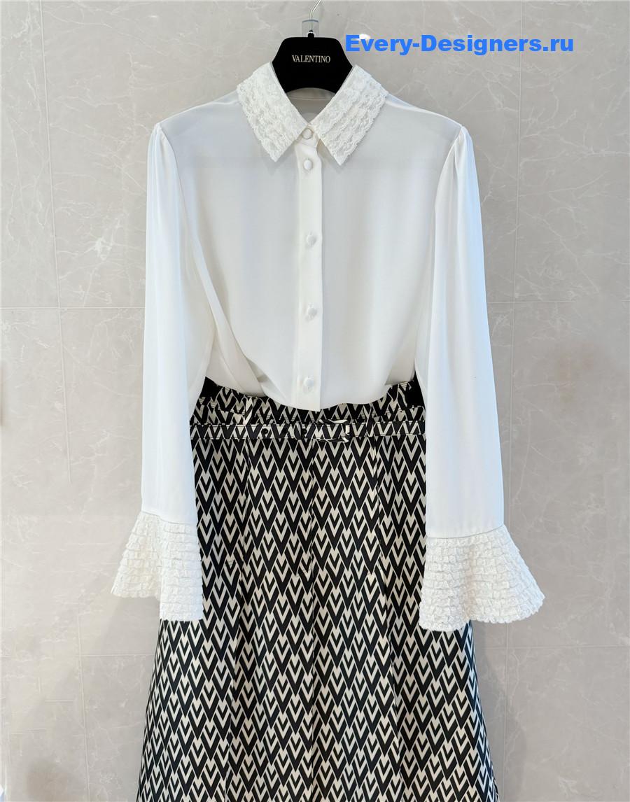Va1e*ntin0 lace silk shirt