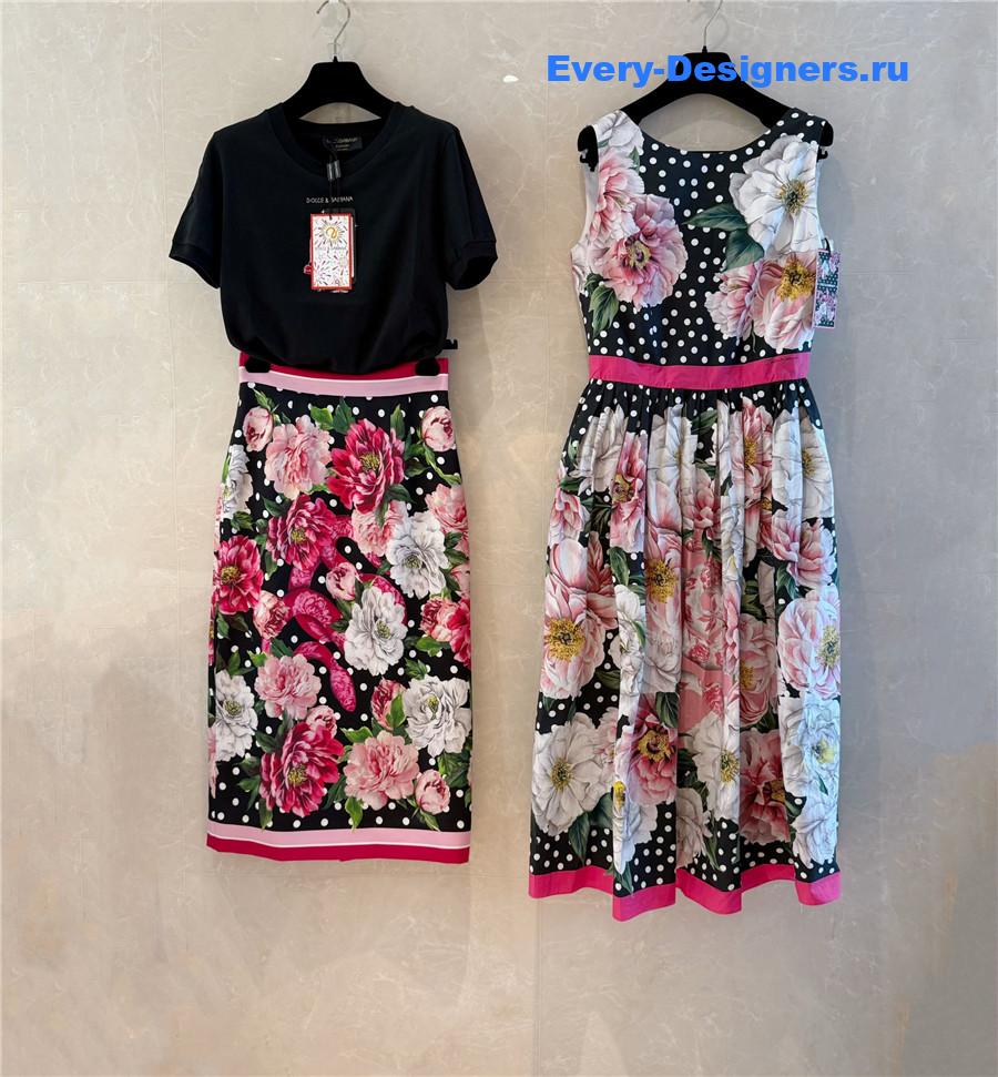 Dolce & Gabbana D&G Sleeveless Printed Poplin Dress