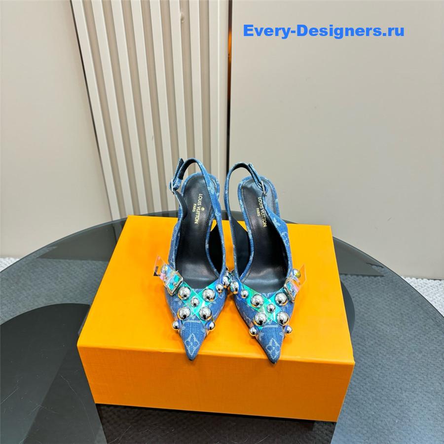 l0vis Vvtt0n denim studded heels