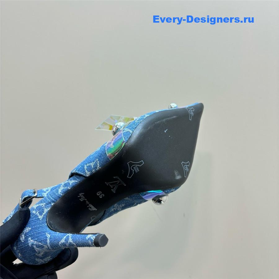 l0vis Vvtt0n denim studded heels