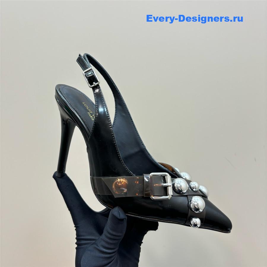 l0vis Vvtt0n studded peep toe heels