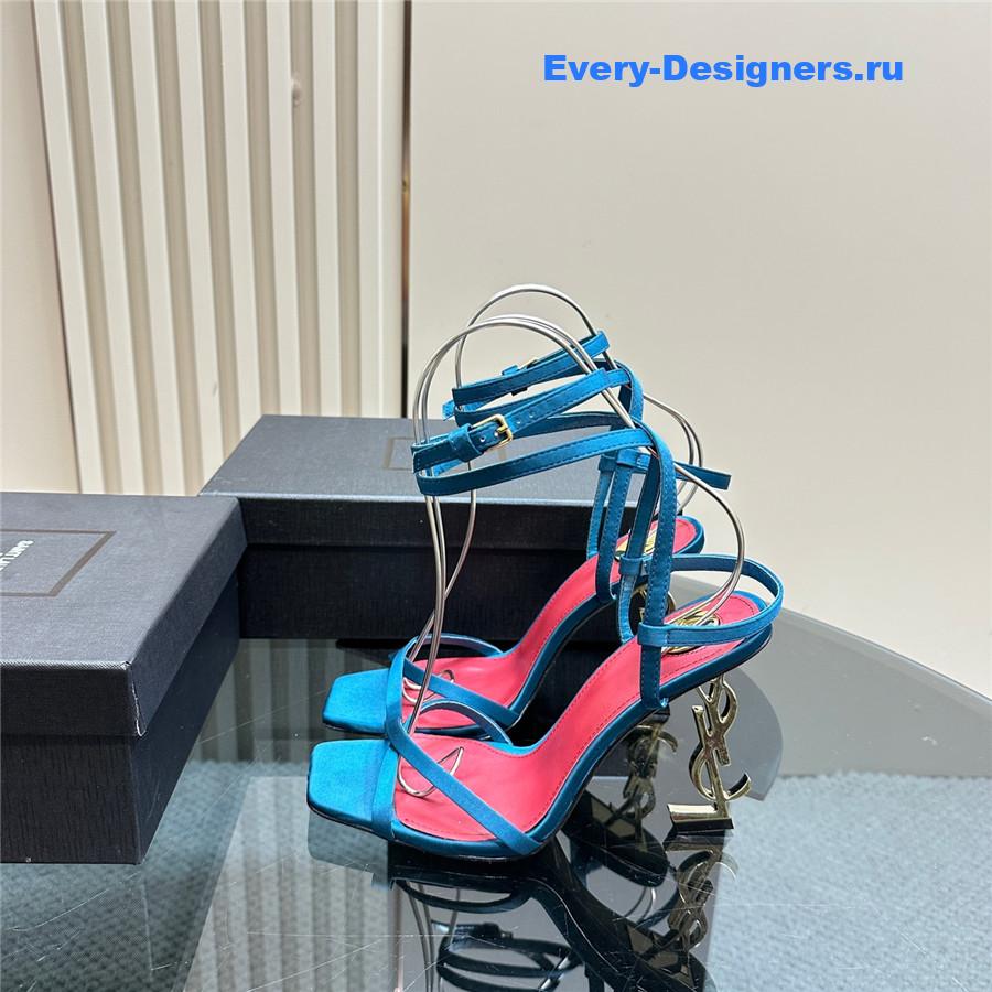 Sa1nt Lau*nt opyum logo heel sandals