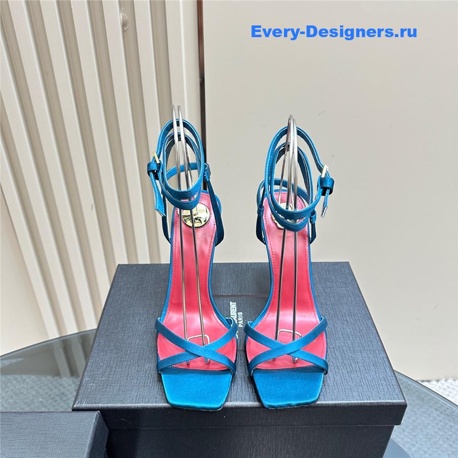 Sa1nt Lau*nt opyum logo heel sandals